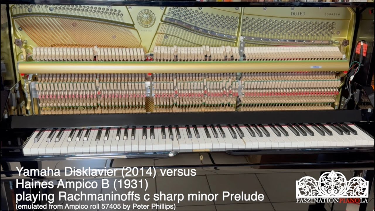 Yamaha Disklavier and Haines Ampico B playing Rachmaninoff C sharp minor Prelude