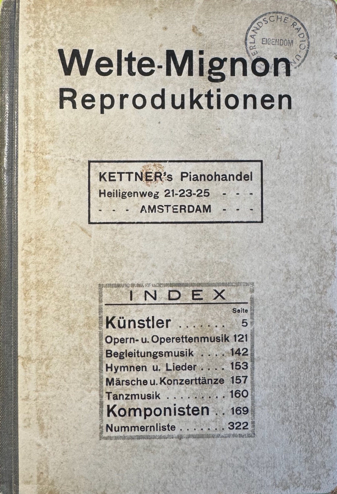 1915 WELTE KETTNERNOTENROLLEN KATALOG faszinationpianola